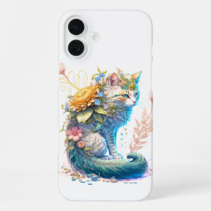 Coque iPhone 16 Plus Illustration artistique de chat majestueux
