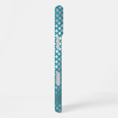 Coque iPhone 16 Plus Impression de serpent d'argent bleu turquoise (Côté droit)