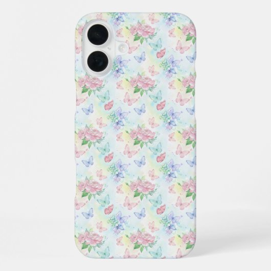 Coque iPhone 16 Plus Impression sans couture de papillon élégant (Verso)