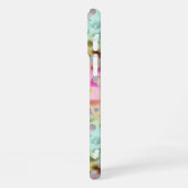 Coque iPhone 16 Plus Imprimé léopard iridescent pastel monogrammé (Côté gauche)