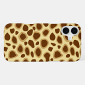 Coque iPhone 16 Plus Imprimé léopard - Marron chocolat et beige camel (Verso Horizontal)