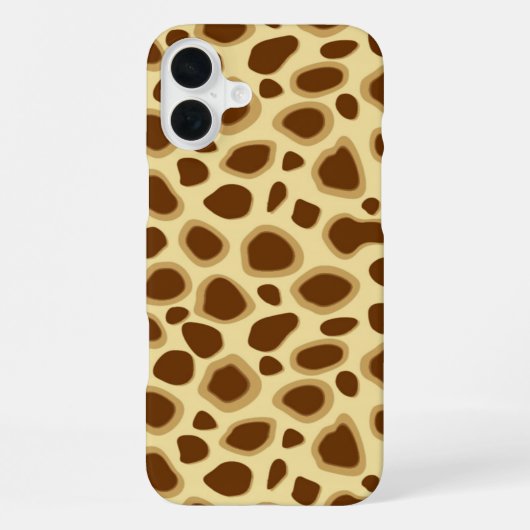 Coque iPhone 16 Plus Imprimé léopard - Marron chocolat et beige camel (Verso)