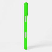 Coque iPhone 16 Plus Initiale de monogramme Couleur unie Néon vert Tend (Côté droit)