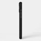 Coque iPhone 16 Plus Initiales Monogramme Noir Moderne Contemporain (Côté gauche)