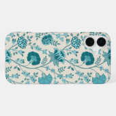 Coque iPhone 16 Plus Jacobean Floral Big Motif Tee sur Crème (Verso Horizontal)