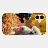 Coque iPhone 16 Plus J'adore les caniches (Verso Horizontal)
