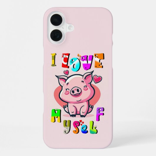 Coque iPhone 16 Plus J'aime moi-même (Verso)