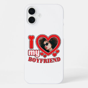 Coque iPhone 16 Plus J'Aime Mon Petit Ami J'Coeur Mon Petit Ami