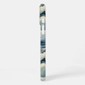 Coque iPhone 16 Plus Japanese Waves Pattern Monogrammed (Côté gauche)