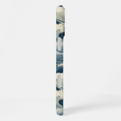 Coque iPhone 16 Plus Japanese Waves Pattern Monogrammed (Côté droit)