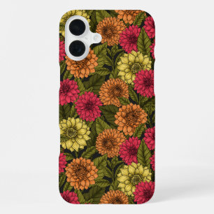 Coque iPhone 16 Plus Jardin de dahlias