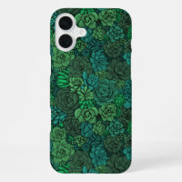 Jardin succulent en vert