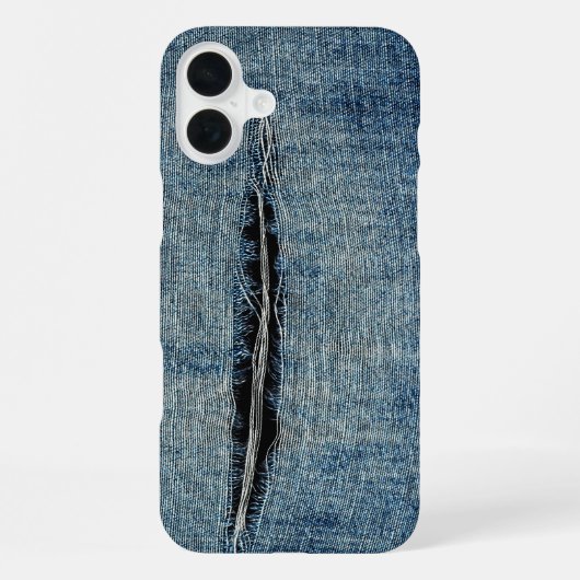 Coque iPhone 16 Plus Jean déchiré (Verso)