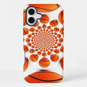 Coque iPhone 16 Plus Jeu des Champions Vision du terrain de basketbal