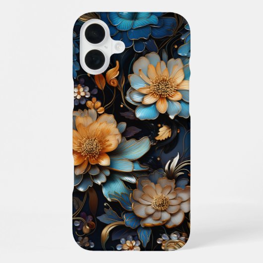 Coque iPhone 16 Plus Jolie conception de fleurs (Verso)