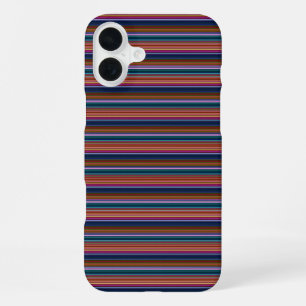 Coque iPhone 16 Plus Jolies rayures colorées rétro