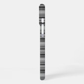 Coque iPhone 16 Plus Jolies rayures noir gris  (Côté gauche)