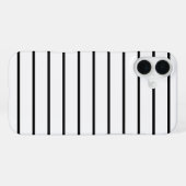 Coque iPhone 16 Plus Jolies rayures noires et blanches (Verso Horizontal)