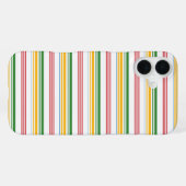 Coque iPhone 16 Plus Jolies rayures vert jaune (Verso Horizontal)