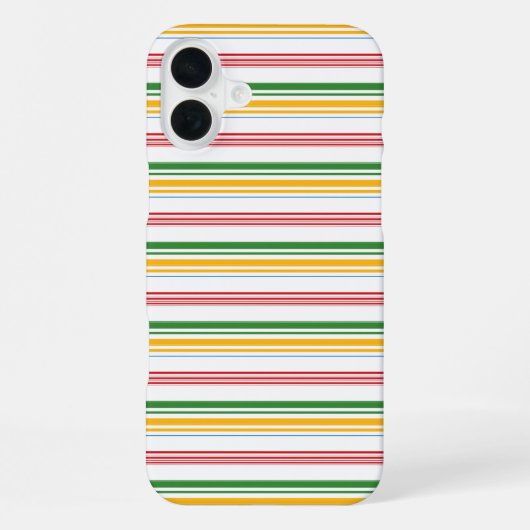Coque iPhone 16 Plus Jolies rayures vert jaune (Verso)