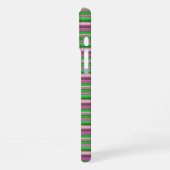 Coque iPhone 16 Plus Jolies rayures vert violet (Côté gauche)