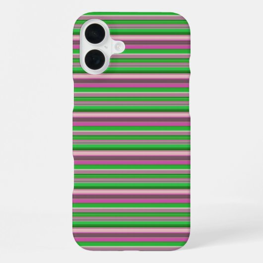 Coque iPhone 16 Plus Jolies rayures vert violet (Verso)