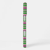 Coque iPhone 16 Plus Jolies rayures vert violet (Côté droit)