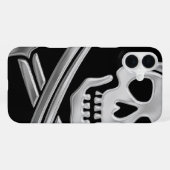 Coque iPhone 16 Plus Jolly roger argenté (Verso Horizontal)