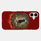 Coque iPhone 16 Plus Joyeux Noël Labrador Retriever (Verso Horizontal)