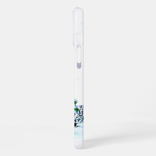 Coque iPhone 16 Plus Joyeux Noël ! Snowman avec chat et chiot (Côté gauche)