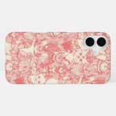 Coque iPhone 16 Plus juste des chatons corail rose (Verso Horizontal)