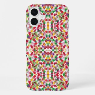 Coque iPhone 16 Plus Kaleidoscope surréaliste Ice Pop Art