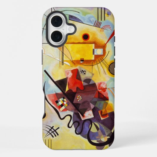 Coque iPhone 16 Plus Kandinsky jaune bleu (Verso)
