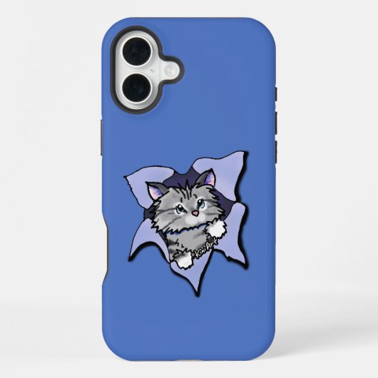 Coque iPhone 16 Plus KiniArt Kitty Blast (Verso)