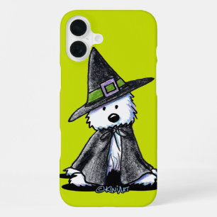 Coque iPhone 16 Plus KiniArt Westie Sorcière