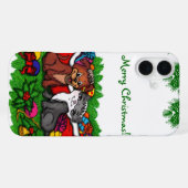 Coque iPhone 16 Plus Kitty et Puppy, Joyeux Noël (Verso Horizontal)