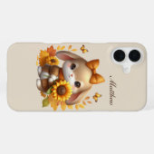 Coque iPhone 16 Plus Lapin saisonnier ajouter un nom (Verso Horizontal)