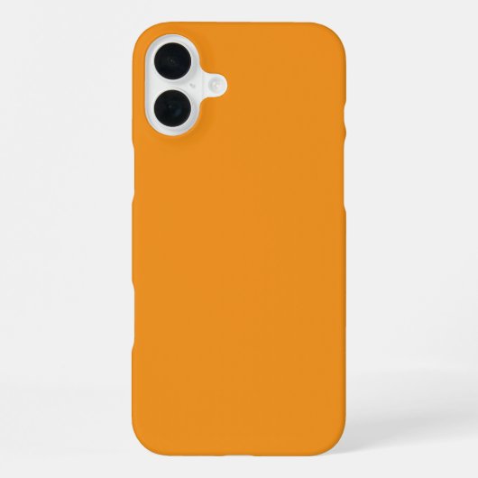 Coque iPhone 16 Plus le boîtier présente une teinte orange chaud et vib (Verso)