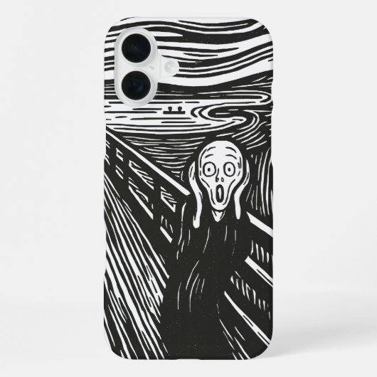 Coque iPhone 16 Plus Le Cri d'Edvard Munch (Verso)