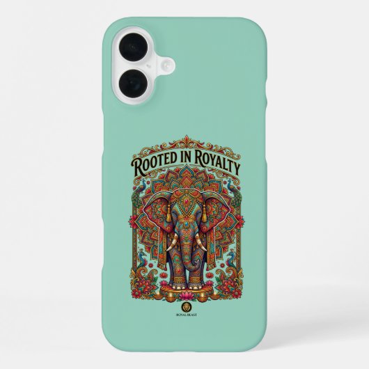 Coque iPhone 16 Plus Le Géant Douce : Conception Artistique de l'Élépha (Verso)