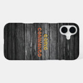 Coque iPhone 16 Plus L'énergie brute de SlipperyJoe's en mode commando (Verso Horizontal)