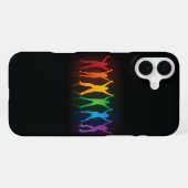 Coque iPhone 16 Plus Les six silhouettes debout de Slipperyjoe, bras le (Verso Horizontal)