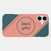 COQUE iPhone 16 PLUS LETTRE INITIALE NOUVELLE MODÈLES MONOGRAPHIQUES (Verso Horizontal)