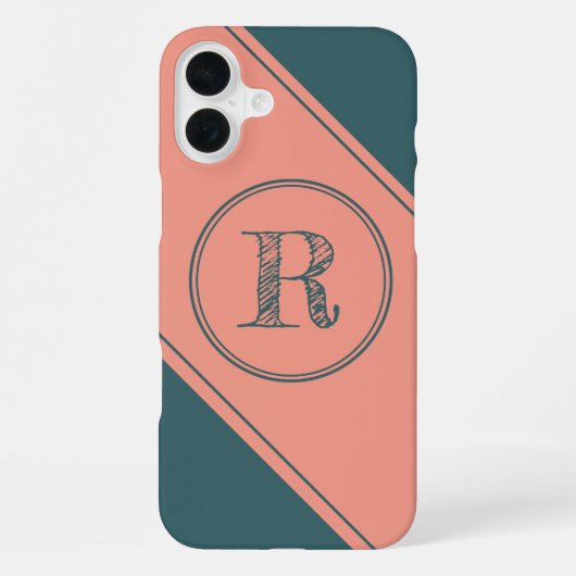 COQUE iPhone 16 PLUS LETTRE INITIALE NOUVELLE MODÈLES MONOGRAPHIQUES (Verso)