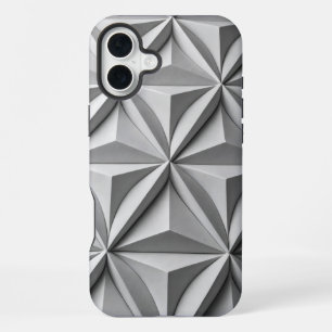 Coque iPhone 16 Plus Lignes d'intersection pliées d'origami Abstrait
