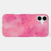 Coque iPhone 16 Plus Linktree Aquarelle Rose | (Verso Horizontal)