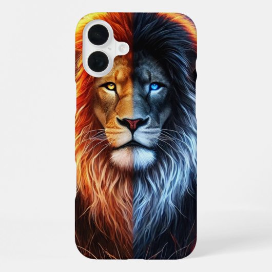 Coque iPhone 16 Plus Lion Design Téléphone (Verso)