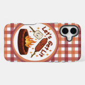 Coque iPhone 16 Plus Lit Firepit - mignon Marshmallow & Hot Dog (Verso Horizontal)