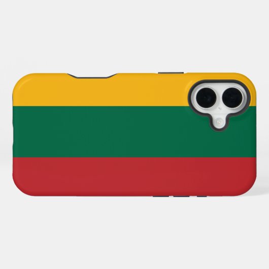 Coque iPhone 16 Plus Lithuania Flag (Verso Horizontal)