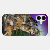 Coque iPhone 16 Plus Loup et Lune (Verso Horizontal)